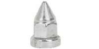 M 6-1.0 Gothic Spike Nut, Steel Chrome