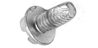 #10-32 x 3/4&quot; Slotted Hex Washer Head Thread Cutting Screw Type 23, Steel Zinc